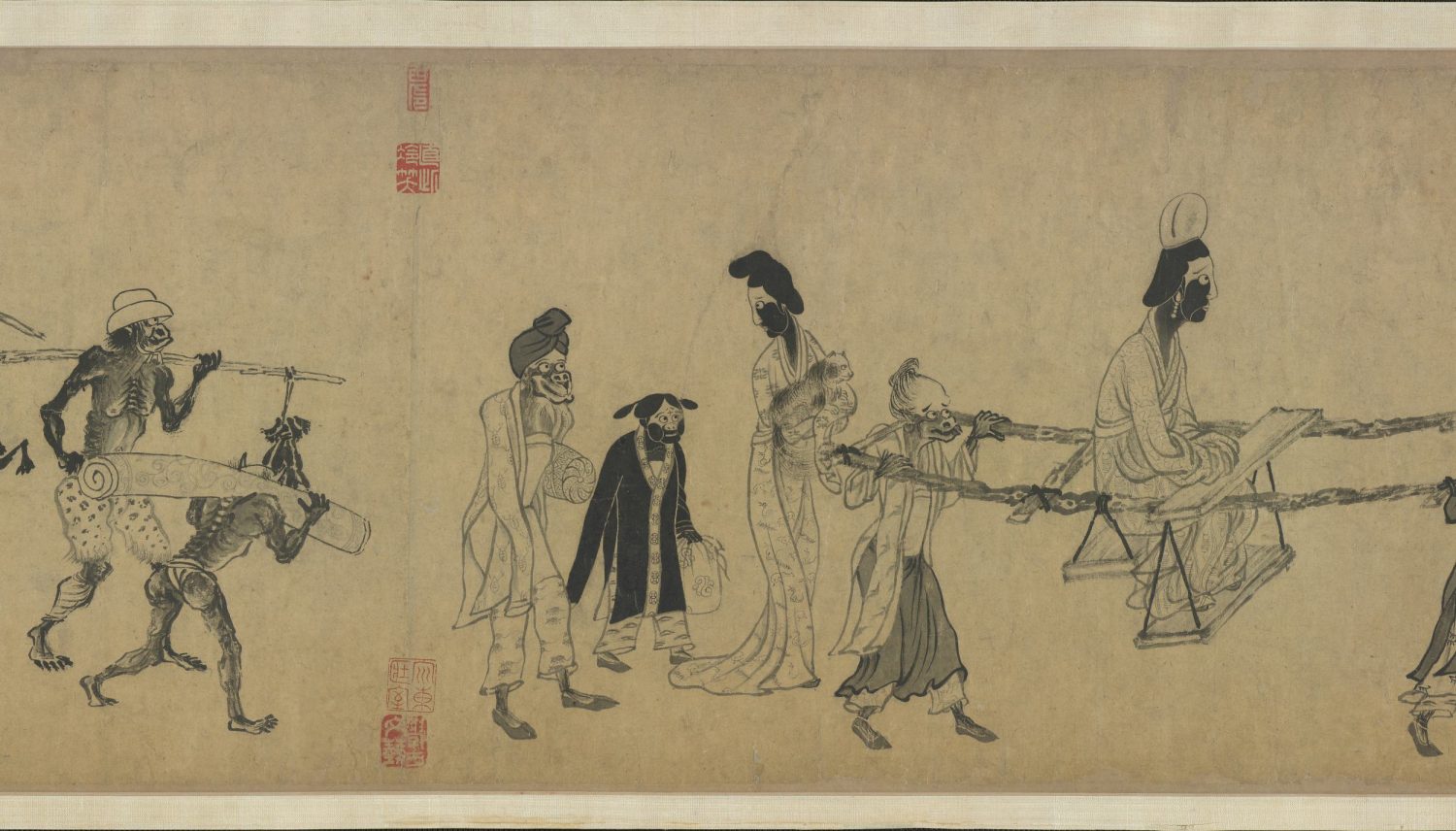 元代龚开绘中山出游图卷