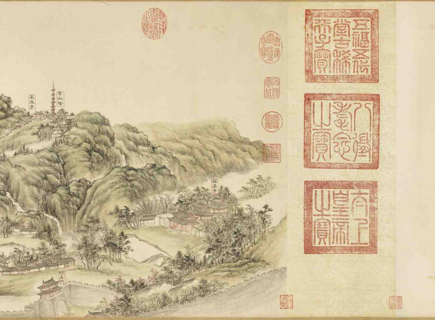 清董邦达绘西湖十景图卷赏析