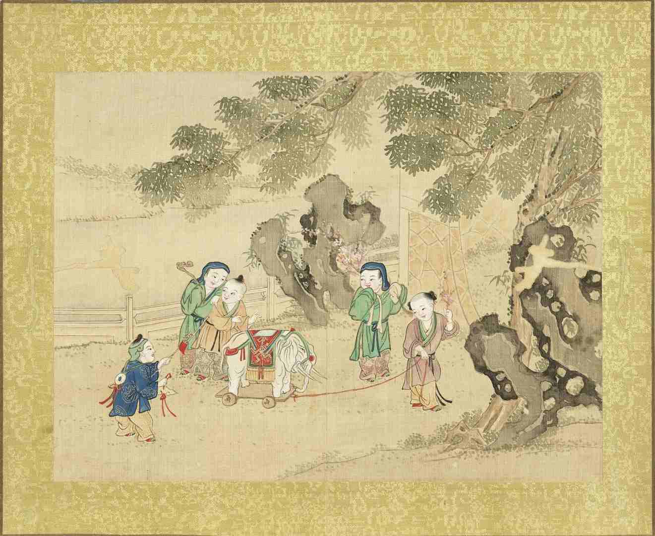 清代供奉画家之作欢洽寰区图册