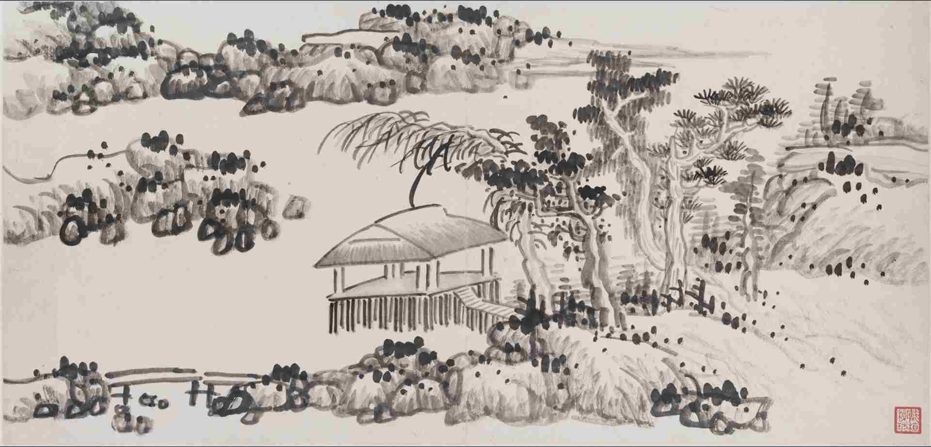 清代龚贤十二景山水册