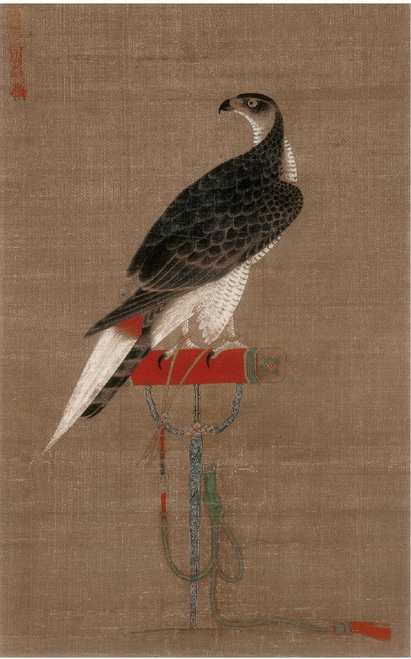 元代徐泽架上鹰图欣赏
