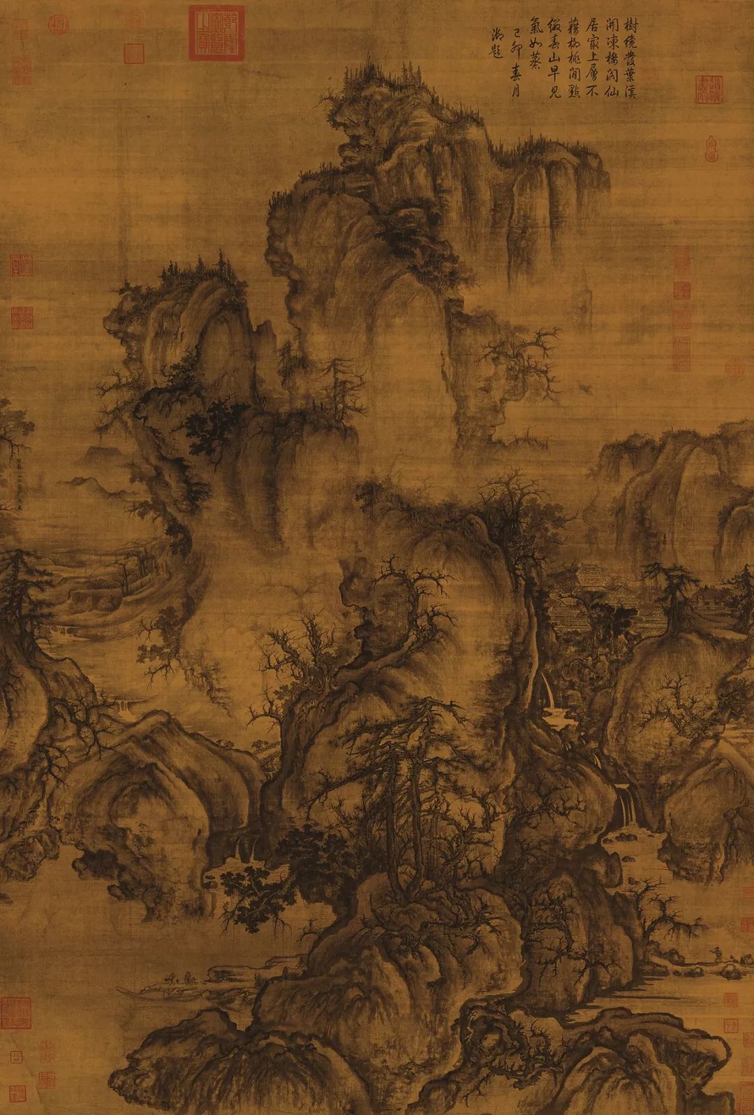 北宋郭熙早春图高清绢本