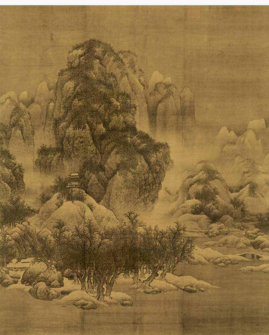 宋范宽雪景寒林图高清纸本
