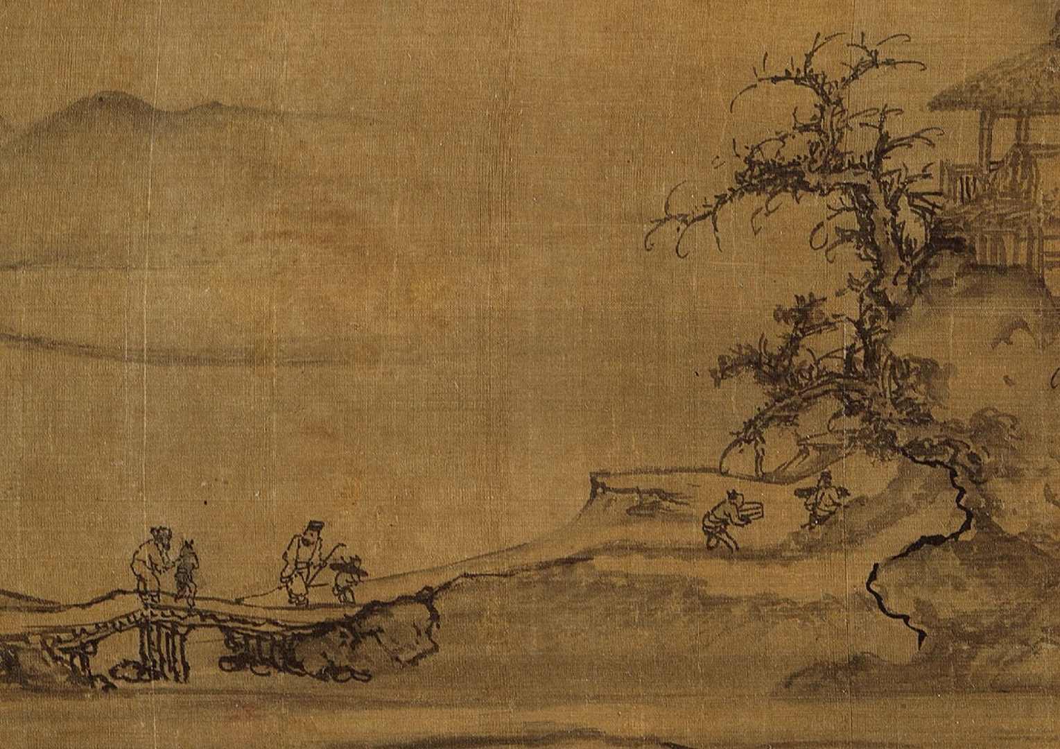 北宋郭熙树色平远图高清绢本