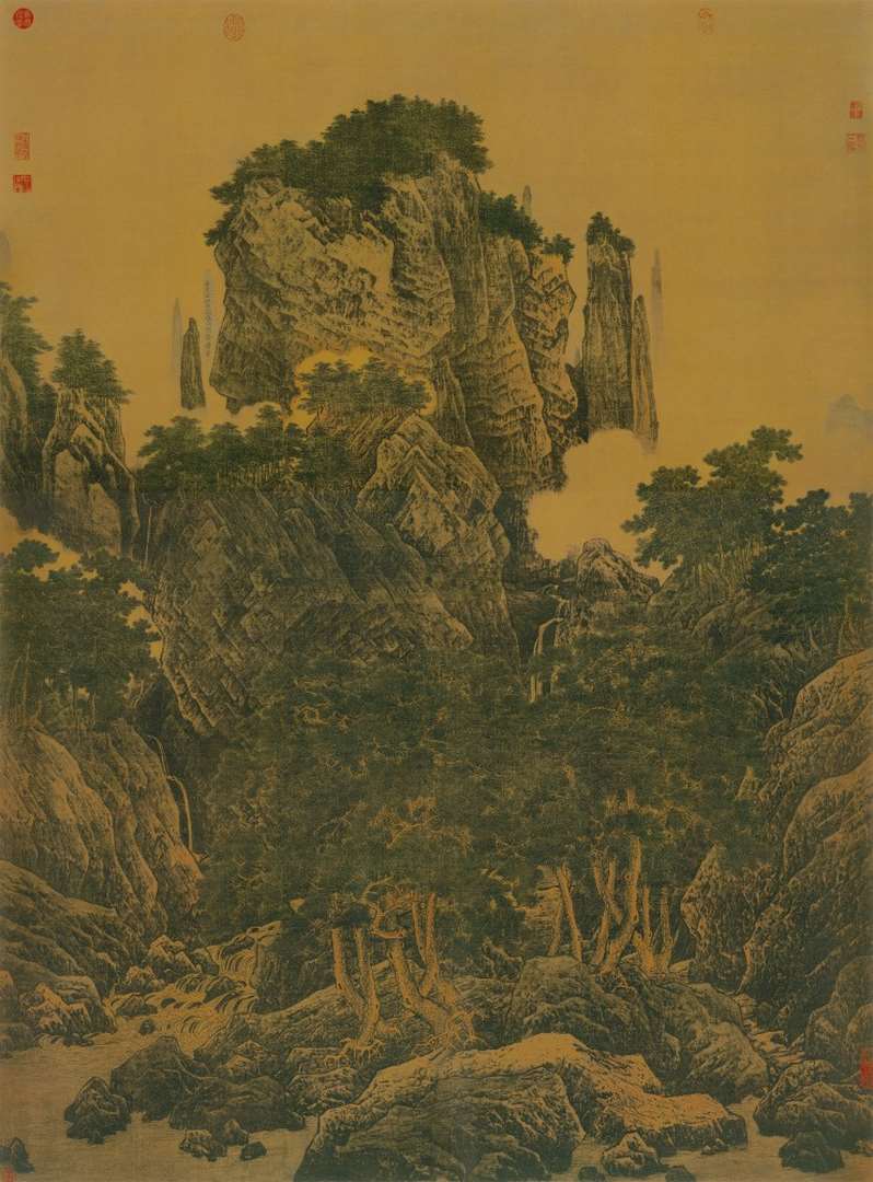 北宋李唐万壑松风图高清绢本