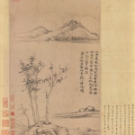 元倪瓒江渚風林圖軸超清画轴