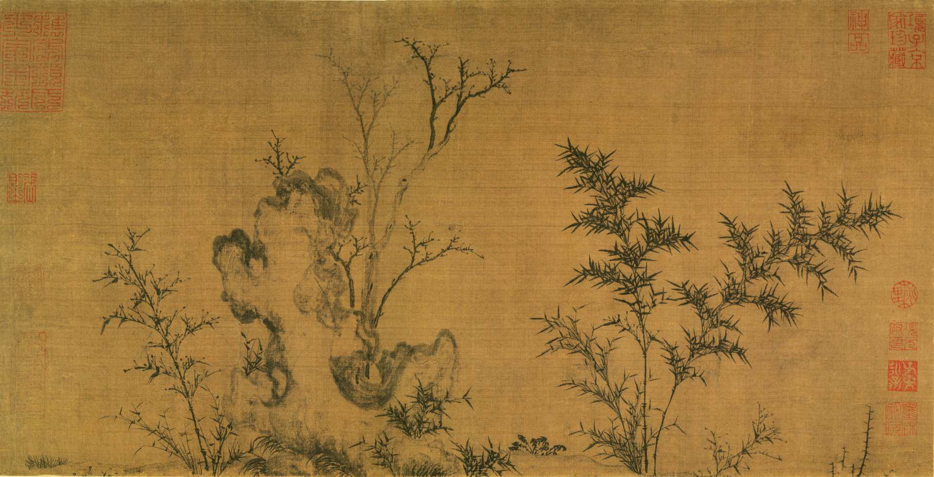 元赵孟頫竹石图页（宋元集绘册）