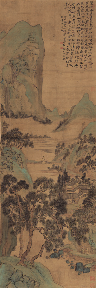 清华岩梅竹春音图超清绢本