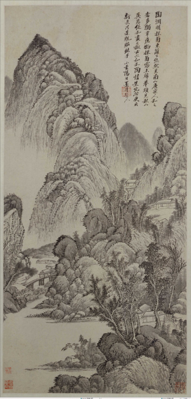 清吴历拟古脱古图轴超清纸本