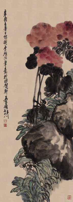 清吴昌硕写意花卉超清纸本