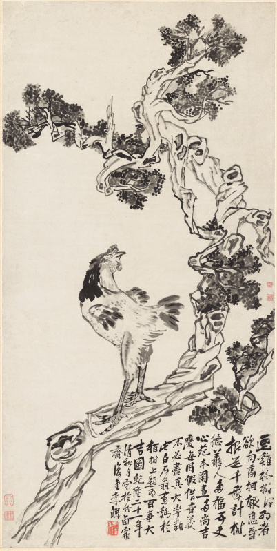 清李鱓百事大吉图超清纸本