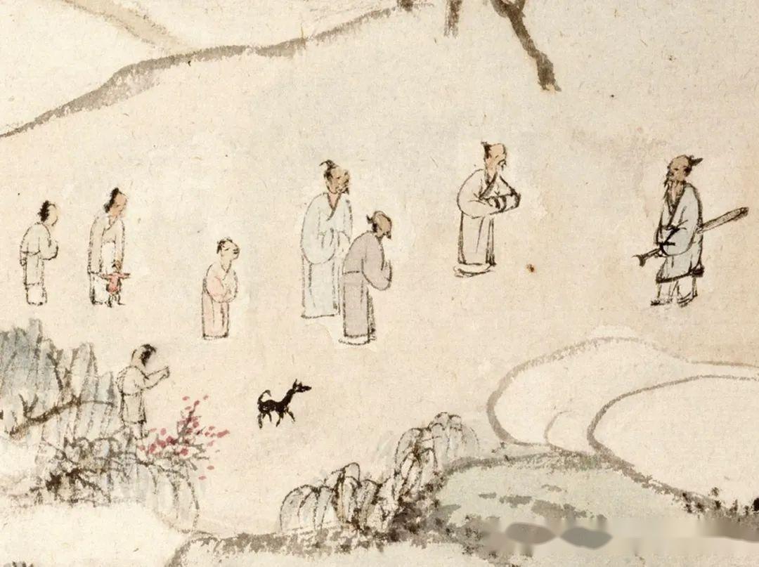 清查士标桃园图超清纸本