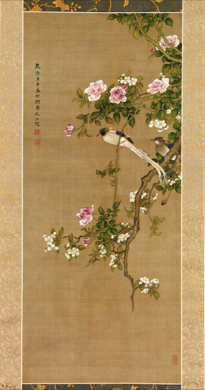 清沈诠花鸟图超清纸本