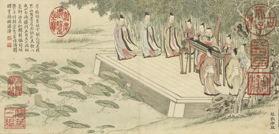 人物事迹十二帧册. 清. 金廷标画. 纸本设色